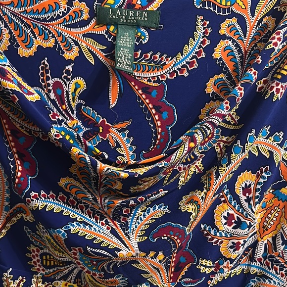 Ralph Lauren Dress in Blue with Colorful Paisley - Picture 5 of 6
